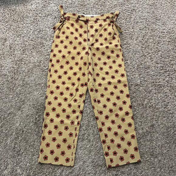 Floral Print Ankle Pants - Picture 1 of 7